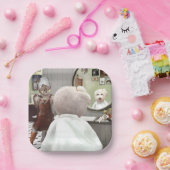 Whimsisches Friseursalon Pappteller (Party)