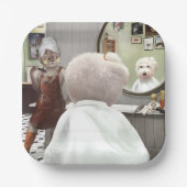 Whimsisches Friseursalon Pappteller (Vorderseite)