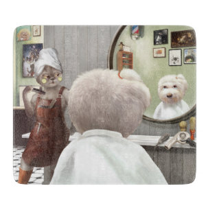 Whimsisches Friseursalon Schneidebrett