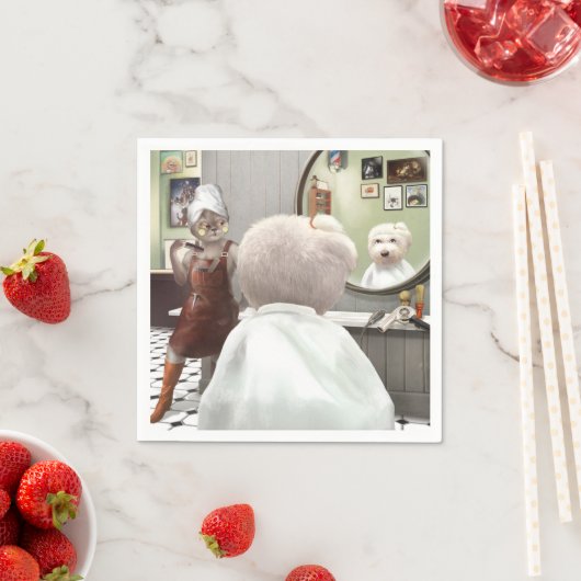 Whimsisches Friseursalon Serviette (Beispiel)