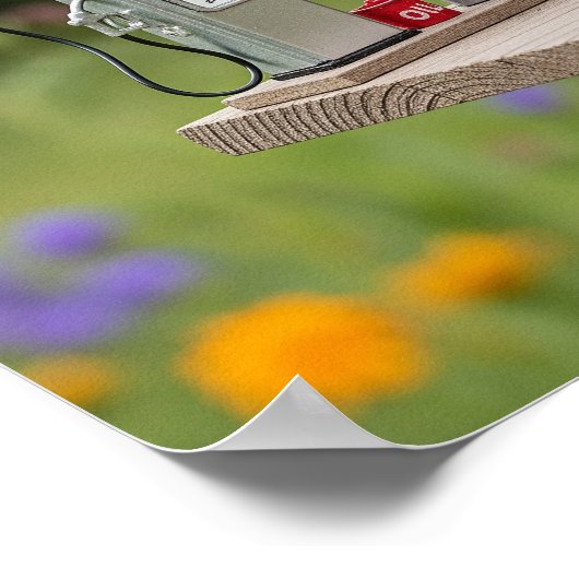 Whimsisches Gaskraftwerk Birdhouse Poster (Ecke)