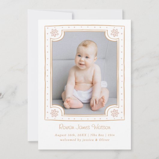 Whimsisches gerahmtes Foto spielerisches Design Ankündigung (Vorderseite)