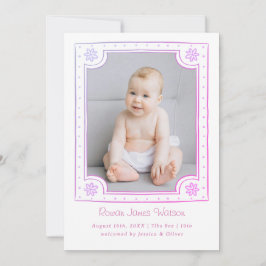 Whimsisches gerahmtes Foto spielerisches Design Ankündigung