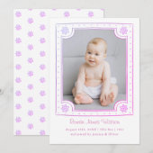 Whimsisches gerahmtes Foto spielerisches Design Ankündigung (Vorne/Hinten)