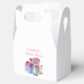 Whimsisches Geschenk Champagner Rose Brautparty Geschenkschachtel (Geöffnet)