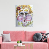 Whimsisches Gesicht auf der Leinwand (Insitu (Wohnzimmer))
