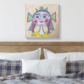 Whimsisches Gesicht "Star Child" Leinwanddruck (Insitu (Schlafzimmer))