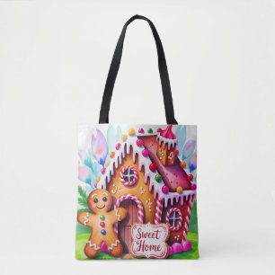 Whimsisches Gingerbread-Haus "Süßes Zuhause" Tasche