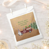 Whimsisches Gnome in Red Truck Weihnachtsgebäck Pa Geschenktütchen (Ausgeschnitten)