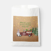 Whimsisches Gnome in Red Truck Weihnachtsgebäck Pa Geschenktütchen (Vorderseite)