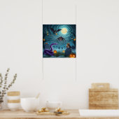 Whimsisches Graveyard Halloween Poster (Küche)