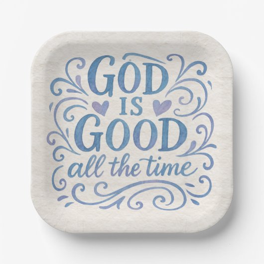 Whimsisches Gut ist gute Typografie Pappteller (Vorderseite)