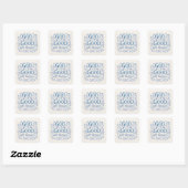 Whimsisches Gut ist gute Typografie Quadratischer Aufkleber (Blatt)