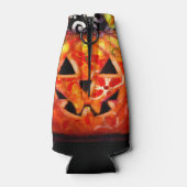 Whimsisches Halloween-Jack-O-Lantern Abstrakt Flaschenkühler (Rückseite)