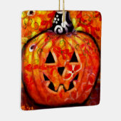 Whimsisches Halloween-Jack-O-Lantern Abstrakt Keramikornament (Rechts)