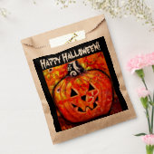 Whimsisches Halloween-Jack-O-Lantern Abstrakt-Oran Geschenktütchen (Versiegelt)