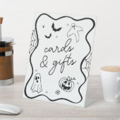 Whimsisches Halloween-Kinderduschkarten & Geschenk Sockelschild (In SItu)