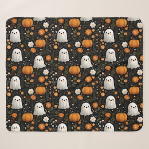 Whimsisches Halloween-Niedliches Ghosts & Pumpkins Sherpadecke
