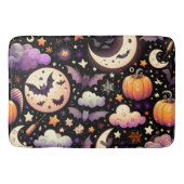 Whimsisches Halloween Night Sky Muster Badematte (Vorderseite)