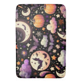 Whimsisches Halloween Night Sky Muster Badematte (Vorderseite Vertikal)