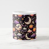 Whimsisches Halloween Night Sky Muster Jumbo-Tasse (Vorderseite)