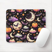 Whimsisches Halloween Night Sky Muster Mousepad (Mit Mouse)