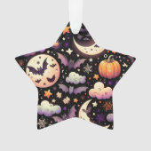 Whimsisches Halloween Night Sky Muster Ornament (Vorderseite)