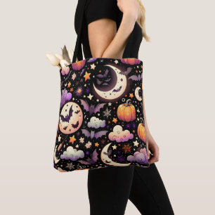 Whimsisches Halloween Night Sky Muster Tasche
