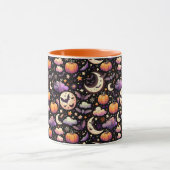 Whimsisches Halloween Night Sky Muster Tasse (Zentrum)
