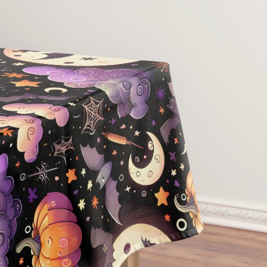 Whimsisches Halloween Night Sky Muster Tischdecke (Beispiel)