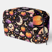 Whimsisches Halloween Night Sky Muster Waschbeutel (Rechte Ecke)