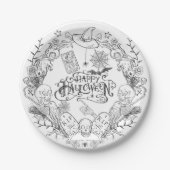 Whimsisches Halloween Pappteller (Vorderseite)