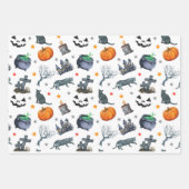 Whimsisches Halloween-Set von 3 Geschenkpapier Set (Vorderseite 3)