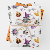 Whimsisches Halloween-Set von 3 Geschenkpapier Set (Beispiel)