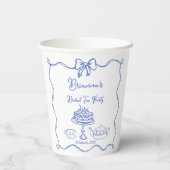 Whimsisches handgezogenes Bugbridal-Party Pappbecher (Rückseite)