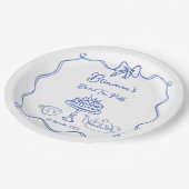 Whimsisches handgezogenes Bugbridal-Party Pappteller (Schrägansicht)