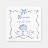 Whimsisches handgezogenes Bugbridal-Party Serviette (Vorderseite)