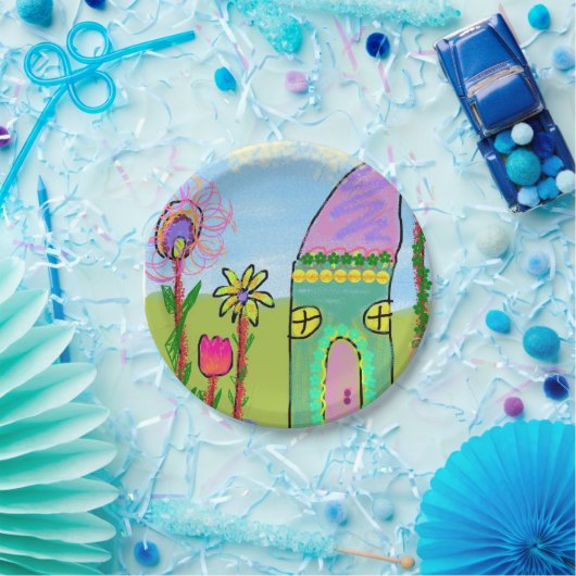 Whimsisches Haus Pappteller (Party)