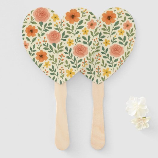 Whimsisches Herbstblutmuster Fächer (Vorne und Hinten)