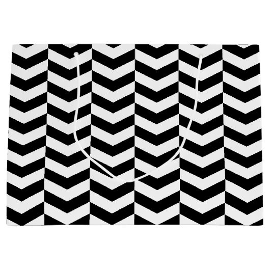 Whimsisches Herringbone Große Geschenktüte (Vorderseite)
