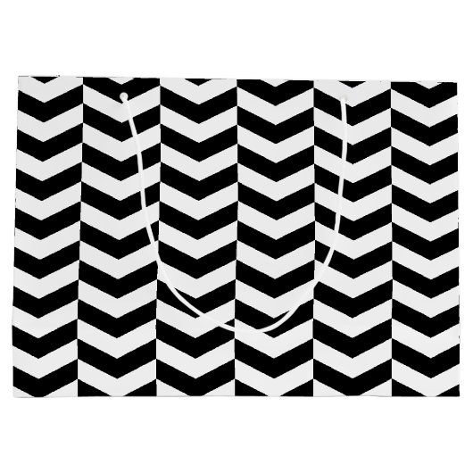 Whimsisches Herringbone Große Geschenktüte (Rückseite)