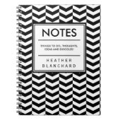 Whimsisches Herringbone Notizblock (Vorderseite)