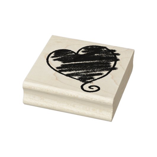 Whimsisches Herz Gummistempel (Stempel)