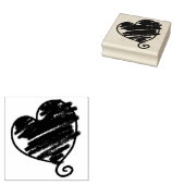 Whimsisches Herz Gummistempel (Stempel)