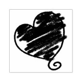 Whimsisches Herz Gummistempel (Prägung)
