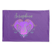 Whimsisches Herz Personalisiert Kissenbezug (Rückseite-Links)