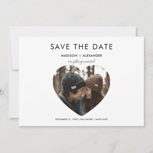 Whimsisches Herz Save the Date Foto (Vorderseite)