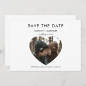 Whimsisches Herz Save the Date Foto (Vorne/Hinten)