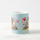 Whimsisches Herzklopftheater Kunst Kaffeetasse (Mittel)