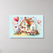 Whimsisches Herzklopftheater Kunst Leinwanddruck (Vorderseite)